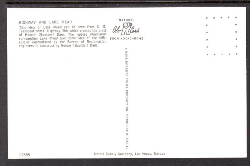 Highway and Lake Mead,NV