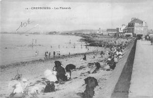 US2091 France Cherbourg Les Flamands Plage Promenade Beach