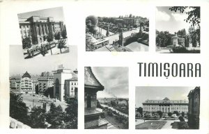 Romania Timisoara multi view strada monument pod  Postcard