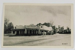 Santee SC Marion Cafe and Tourist Court Gulf Service Station Postcard Q20