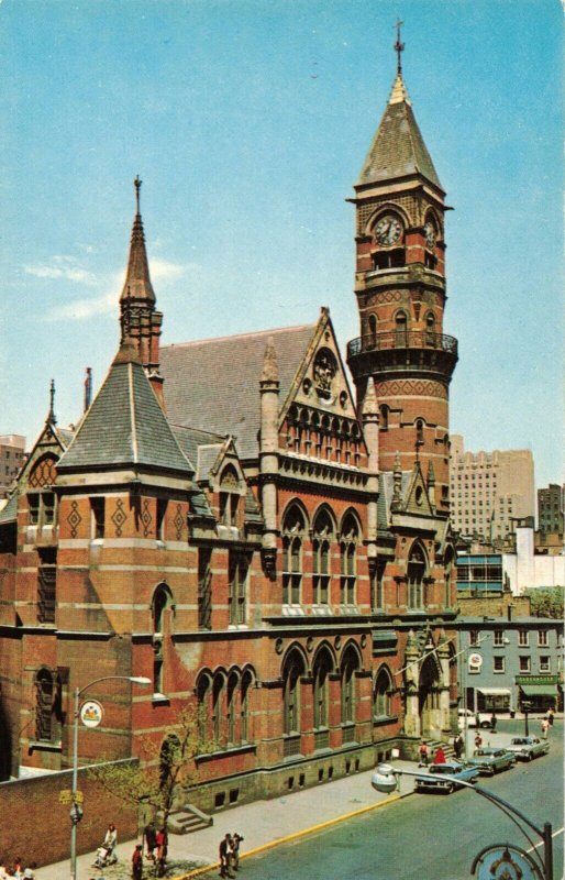 C.1960's Classic Cars Jefferson Market Courthouse, Greenwich Village, New York 