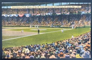 Mint USA Color Picture Postcard Baseball Sportsman’s Park Home Of The St Louis