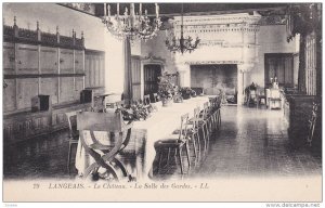 Interior, Le Chateau, La Salle Des Gardes, LANGEAIS (Indre et Loire), France,...