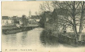 Alencon, Vue sur la Sarthe, 1910s used Postcard CPA 