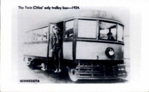 Reproduction - Only Trolley Bus - Twin Cities, Minnesota MN Postcard