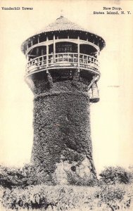 Vanderbilt Tower, New Dorp, Staten Island,NY, Albertype, Msg, Old Postcard