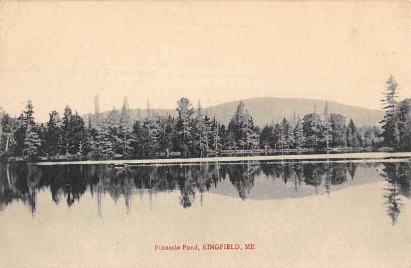 Kingfield Maine Pinnacle Pond Waterfront Antique Postcard K81239