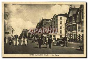 Old Postcard Malo les Bains La Digue