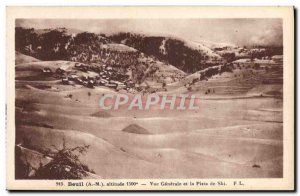 Old Postcard Beuil Vue Generale And From The ski track