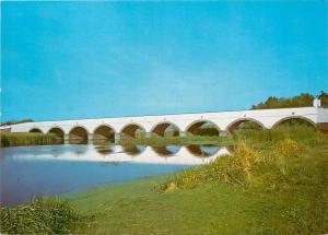 Hortobagy bridge with nine arches Hungary butterfly stamp