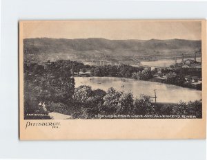 Postcard Aspinwall, Highland Park Land And Allegheny River, Pittsburgh, PA