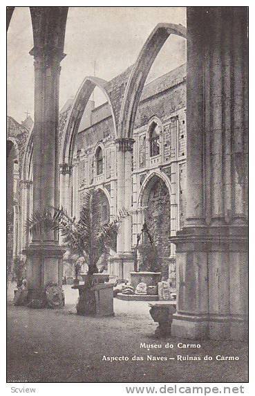 Museu Do Carmo, Aspecto Das Naves, Ruinas Do Carmo, Lisboa, Portugal, 1900-1910s