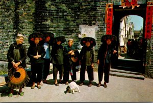 Hong Kong Village Women Ouitside Kathing Walled City