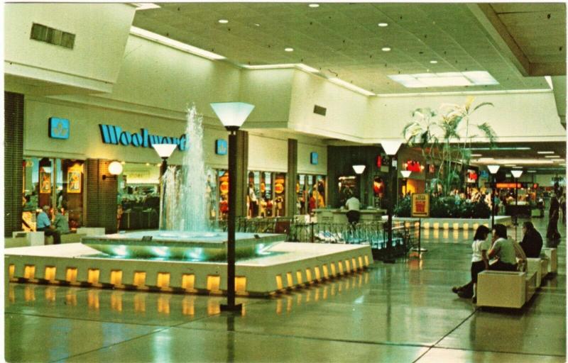 Lakewood NY Chautauqua Mall Interior Woolworth Store 1970s Postcard