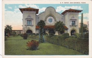 Texas San Antonio Southern Pacific Railroad Depot Curteich