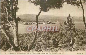 Postcard Old Antibes Panorama City took the Cape of Antibes firs