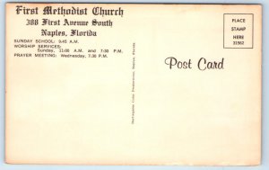 NAPLES, Florida FL ~ FIRST PRESBYTERIAN CHURCH Collier County c1960s Postcard