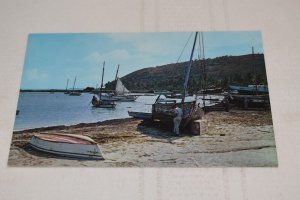 Greetings from Puerto Rico Postcard Boats 46838 Dormand Postcards