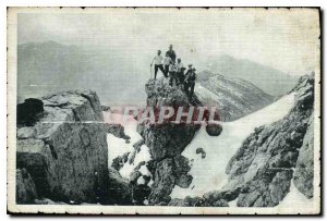 Postcard Old Mountain Climbing