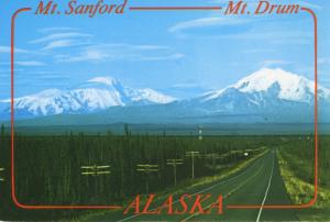 South Central Alaska AK Mt. Sanford Mt. Drum Unused Mel Anderson Postcard D10a