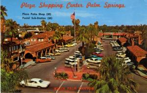 POSTCARD Plaza Shopping Centre, Palm Springs. CA. California USA