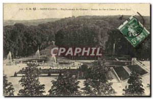 Old Postcard Parc de Saint Cloud Locations Chateau Iron Basin has Chaval