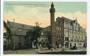 Masonic Temple Howard Memorial Cathedral Williamsport PA 1910c postcard