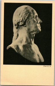 Bust of George Washington by Jean Antoine Houdon Vintage Postcard F41