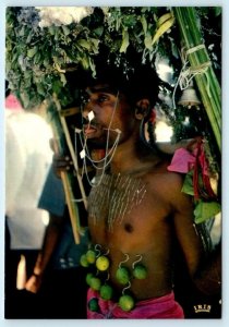 MAURITIUS, Ile Maurice ~ Kwan Tee Pilgrim Day EXTREME PIERCINGS   4x6 Postcard