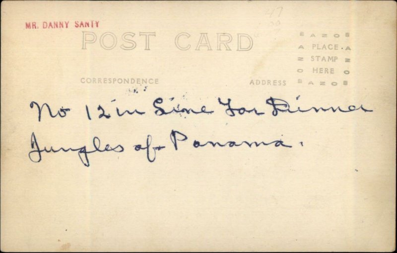 Panama US Soldiers Doughboys Comp K 33rd Inf Bruja PoInt Real Photo Postcard