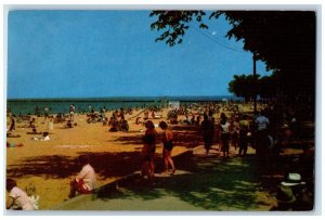c1950's Scene At Ontario Beach Rochester New York NY Unposted Vintage Postcard 