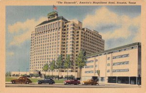 Houston Texas Shamrock Hotel Exterior Vintage Postcard AA5843 