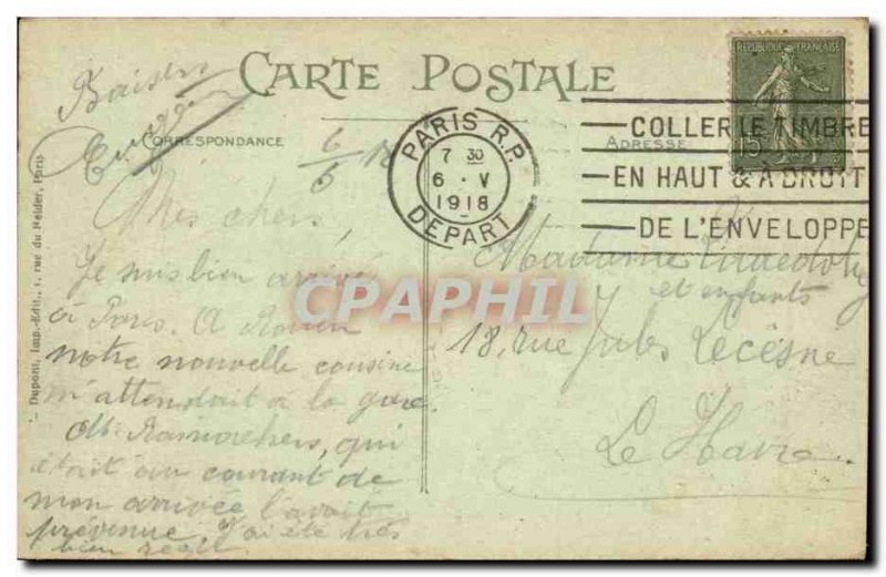 Paris Old Postcard Bois de Boulogne The upper lake