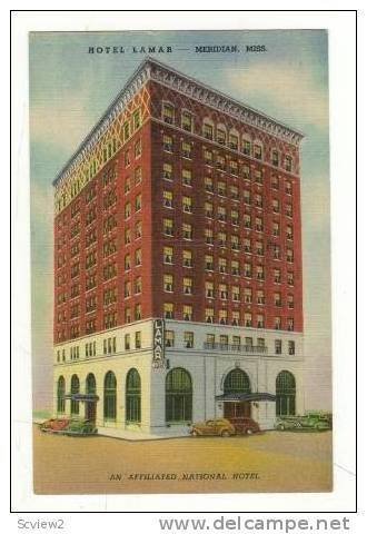 Hotel Lamar, Meridian, Mississippi, 1945 PU