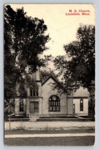 1915   M. E. Church   Litchfield   Minnesota   Postcard