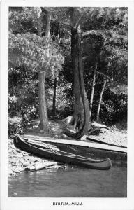 Bertha Minnesota Camping Canoe Antique Postcard J52913