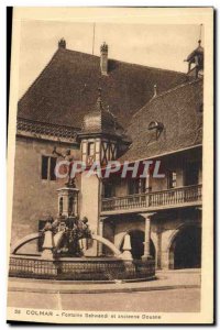 Old Postcard Colmar Fontaine Schwendi And Old Customs