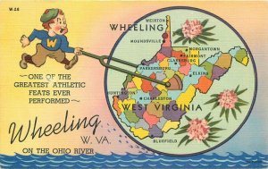 Dailey On the Ohio River #W-26 Wheeling West Virginia Postcard Teich 20-13763