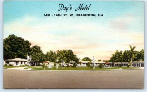 BRADENTON, FL Florida ~ DAY'S MOTEL c1950s Roadside Linen Postcard