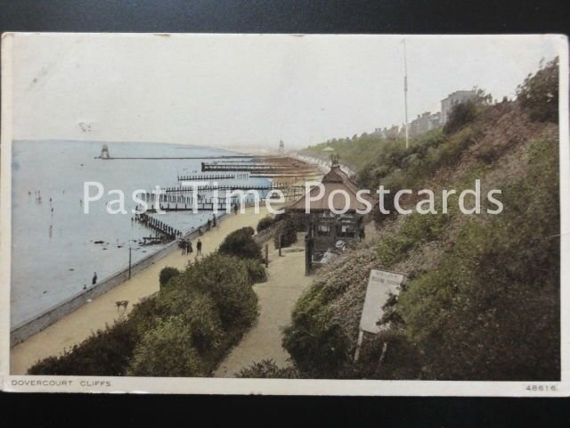 c1927 - Dovercourt Cliffs - showing sign PLEASURE GROUNDS, BYE LAW'