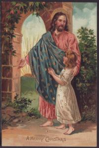 Merry Christmas,Jesus,Girl Postcard