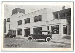 c1905s Madison Square Garage Chase Eden Streets Baltimore Maryland Cars Postcard