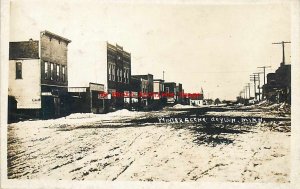 MN, Ceylon, Minnesota, RPPC, Street, Winter Scene, Business Section, Photo