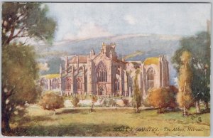 Scott's Country Melrose Abbey Vintage Tuck's Oilette Postcard H81