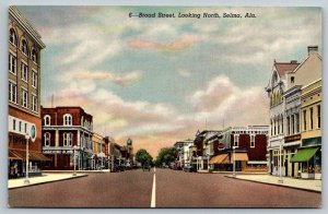 Selma, Alabama - Broad Street   - Postcard