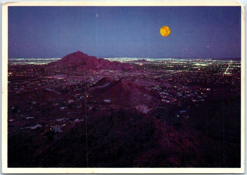 Postcard - Phoenix At Nightfall - Phoenix, Arizona