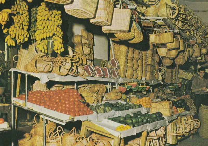 Madeira Funchal Fruit Market Spanish Vegetable Traders Postcard