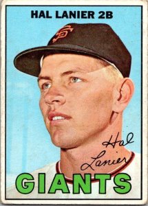 1967 Topps Baseball Card Hal Lanier San Francisco Giants sk2229