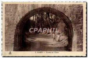 Old Postcard Gabes Entree of Oasis Tunisia