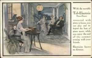 Tel-Electric Piano Player Chicago IL Company c1910 Postcard